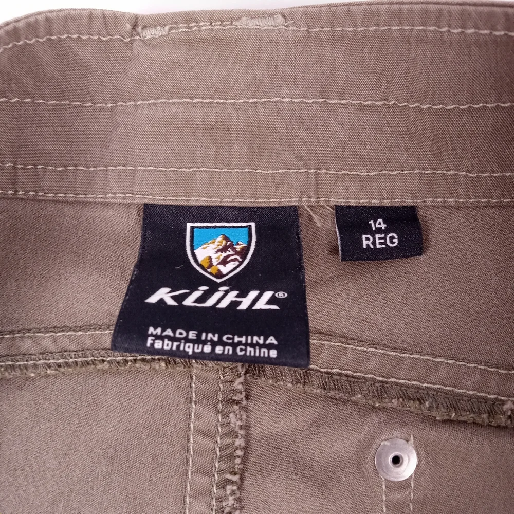 KÜHL Cargo Hiking Pants Womens Size 14 Regular Gray Taupe Outdoor Gorpcore